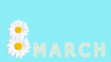 March 8 floral background