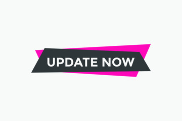 Update now button. Colorful sign icon label text Update now
