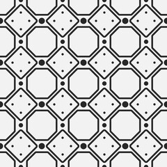 Octagons and rhombuses. Simple and stylish seamless pattern. Vector and stylish pattern for print.