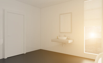 Fototapeta na wymiar . Bathroom interior bathtub. 3D rendering.