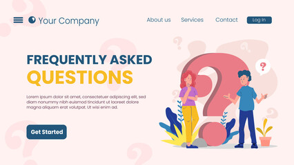 Flat design ask for solutions with flat design illustration