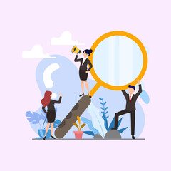 businessman and person design flat illustration