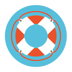 Lifebuoy icon, modern minimal flat design style. Life belt illustration, lifesaver symbol