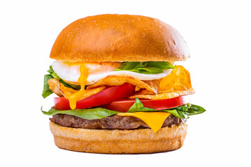 Burger with meat cutlet