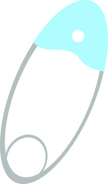 Vector illustration of baby diaper pin