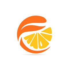 Orange logo design. Eye-catching design.