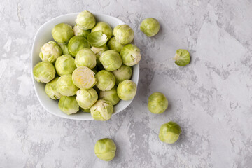 Brussel sprout raw healthy vegetable