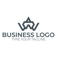 creative modern typography and monogram logo design
