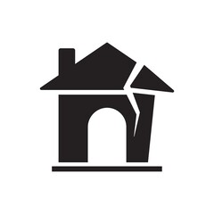 Broken house icon