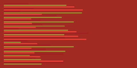 Abstract Colorful Striped Pattern, Horizontal Lines of Various Sizes with Copyspace, Room, Place for Your Text - Vector Background Template
