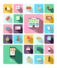 flat icons for web and mobile applications