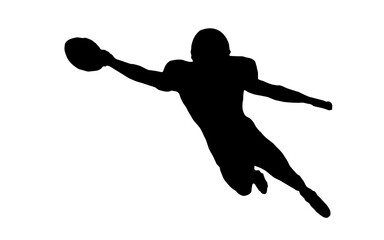 black silhouette of an American football player