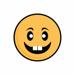 Happy Emoji Faces Vector Icon for Apps and Websites.