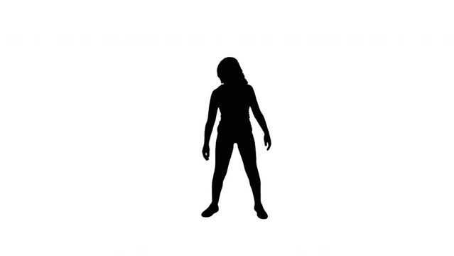 A TikTok Silhouette Girl Dancer