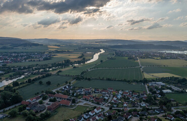 Landscape and panorama  view of drone