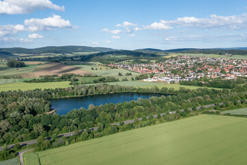 Obraz premium Landscape and panorama view of drone