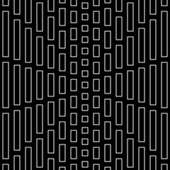 Repeated squares and rectangles background. Geometric wallpaper. Seamless surface pattern design with symmetrical polygons ornament. Futuristic motif. Digital paper. Vector illustration.