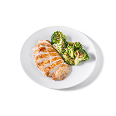 Chopped ham with broccoli