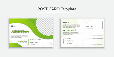 Business conference postcard template design