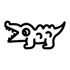 crocodile line icon