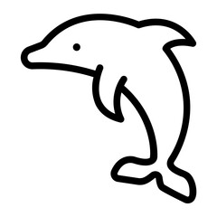 dolphin line icon