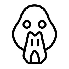 duck line icon