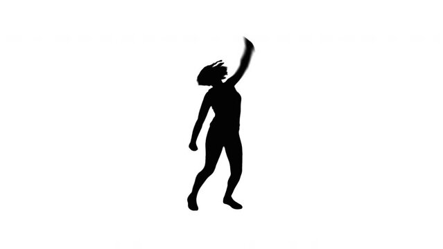 A TikTok Silhouette Girl Dancer