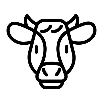 recommend clip art: cow line icon