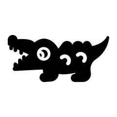 crocodile glyph icon