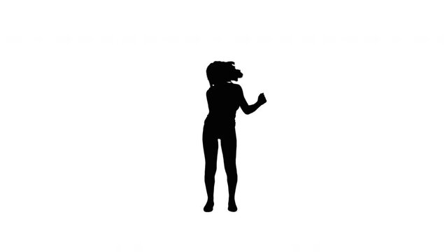A TikTok Silhouette Girl Dancer