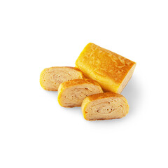 Omelet rolled into a roll