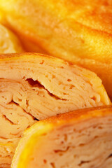 Omelet rolled into a roll