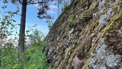 Landscape in Karelia with water and rocks