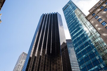Fototapeta na wymiar Skyscrapers at 5th Avenue in Manhattan, New York, United States of America