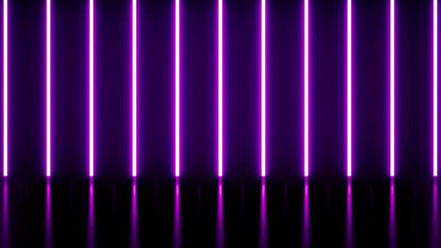 Fast Flickering Neon Purple and Blue Light Beam Stage VJ Loop
