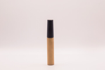 Used jar, jar of cream that has been used with traces. filmed on the news scene