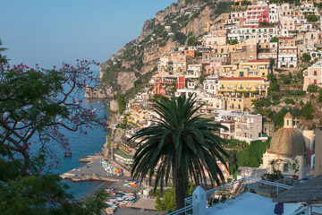 Positano, Salerno. Veduta della cittadina.