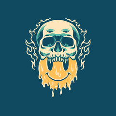 Skull And Smile Illustration