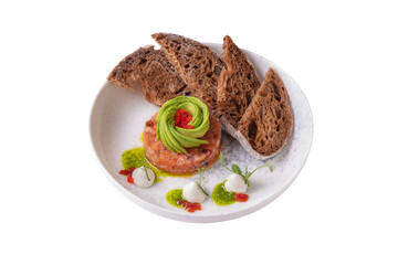 Bread with avocado slices