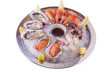 Oysters, shrimps, squids, octopus