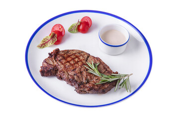 Grilled meat steak with rosemary