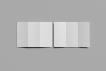 A4 Tri Fold Blank Mockup