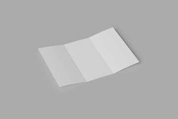 A4 Tri Fold Blank Mockup