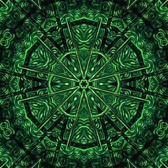 creative patterns and designs in bright neon green