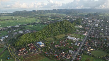 Perlis, Malaysia – June 29, 2022: The Beautiful Kangar City at Sunrise