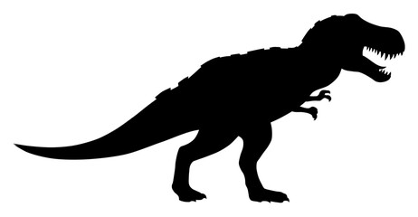 Dinosaur silhouette. Vector illustration. Tyrannosaurus