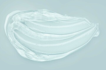 Obraz premium Liquid gel cosmetic smudge drops texture beige grey background 