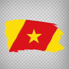 Flag Amhara  Region brush strokes. Waving Flag  Amhara  Region of  Ethiopia on transparent background for your web site design, app, UI. Ethiopia. EPS10.