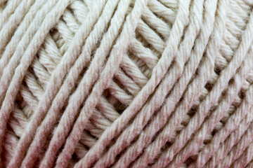 Ball of White String Closeup View for Background