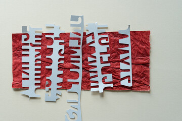 background with gray alphabetical stencil